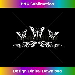 fairycore butterfly tattoo flames y2k goth aesthetic - artisanal sublimation png file - animate your creative concepts