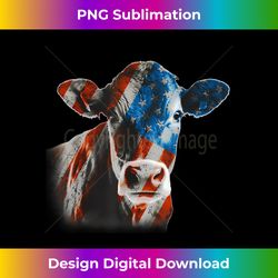 cow american flag funny heifer 4th of july for cow farmer - timeless png sublimation download - crafted for sublimation excellence