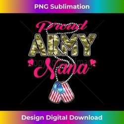 proud army nana us flag camo dog tags military grandmother - contemporary png sublimation design - crafted for sublimation excellence