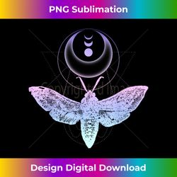 moth and crescent moon t-, witchy pastel goth - crafted sublimation digital download - access the spectrum of sublimation artistry