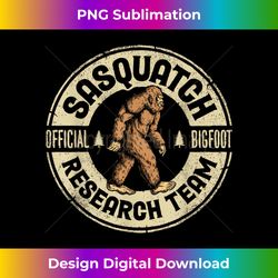 bigfoot research team retro vintage sasquatch men women - contemporary png sublimation design - elevate your style with intricate details