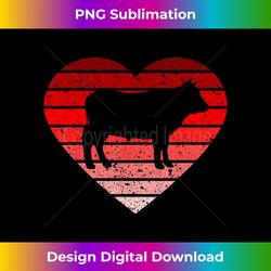 Retro Vintage Cow Valentine's Day for Farmer Lover - Classic Sublimation PNG File - Craft with Boldness and Assurance