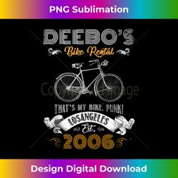 vintage deebou2019s bike rental thatu2019s my bike, punk 2006 tank top - sleek sublimation png download - enhance your art with a dash of spice