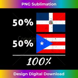 puerto rican and dominican pride heritage flag - luxe sublimation png download - elevate your style with intricate details