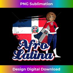 afro latina dominican republic flag dominican pride tank top - classic sublimation png file - spark your artistic genius