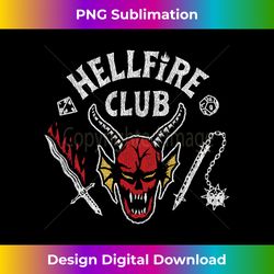 stranger things 4 hellfire club skull & weapons - futuristic png sublimation file - spark your artistic genius