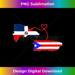 half puerto rican half dominican flag map combined pr rd - classic sublimation png file - animate your creative concepts