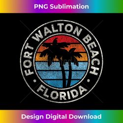 fort walton beach florida fl vintage graphic retro 70s - contemporary png sublimation design - lively and captivating visuals