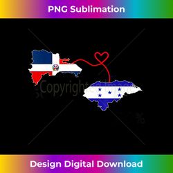 half dominican half honduran flag map love honduras rd - luxe sublimation png download - crafted for sublimation excellence