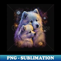 samoyed power - png sublimation digital download