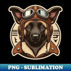 belgian malinois pilot - decorative sublimation png file