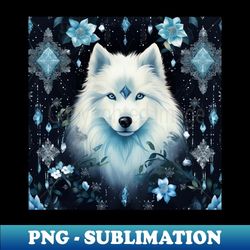 arctic samoyed - artistic sublimation digital file