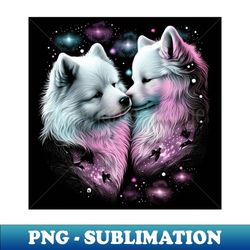 samoyed lovers - unique sublimation png download