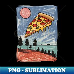 funny pizza slice cheese nature - sublimation-ready png file