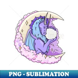 moon dragon with crystal ball - professional sublimation digital download