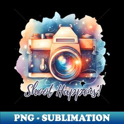 shoot happens photography watercolor - signature sublimation png file