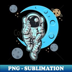 moon galaxy astronaut - decorative sublimation png file