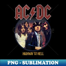 acdc highway to hell circle rock music band - png sublimation digital download