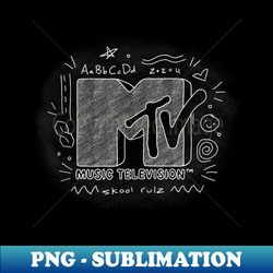 mtv - classic logo music television school chalkboard doodle