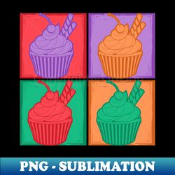 pop art dessert baker foodie sprinkles cupcake - premium sublimation digital download