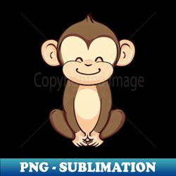 cute monkey sitting relaxed - quality design sublimation file