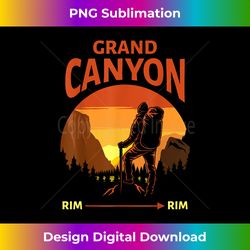 grand canyon national park - rim - rim - retro hiking - urban sublimation png design - challenge creative boundaries