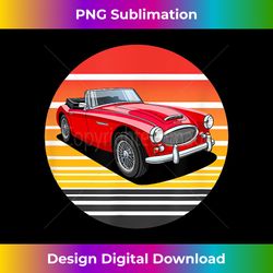 british classic sports car retro sunset healey - vibrant sublimation digital download - challenge creative boundaries