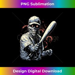 zombie playing baseball halloween baseball player tank top - innovative png sublimation design - animate your creative concepts