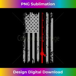 retro american flag fishing rod vintage fishing father's day 1 - artisanal sublimation png file - channel your creative rebel