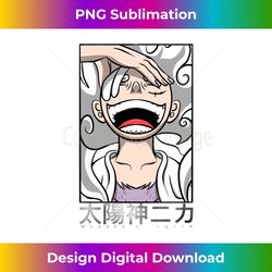 Luffy Laughing on Gear 5 Sun God Nika Mode - Sublimation-Optimized PNG File - Crafted for Sublimation Excellence