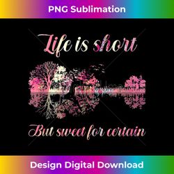 Life Is Short But Sweet For Certain Guitar Tank Top - Edgy Sublimation Digital File - Customize with Flair