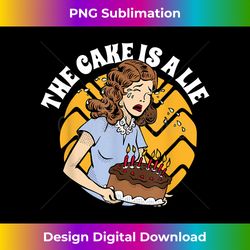 The Cake Is A Lie Baker Baking Cake - Vibrant Sublimation Digital Download - Elevate Your Style With Intricate Details