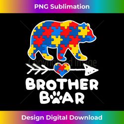 brother bear puzzle piece autism awareness family gifts - minimalist sublimation digital file - pioneer new aesthetic frontiers