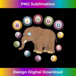 bingo elephant funny t- with bingo balls - timeless png sublimation download - channel your creative rebel