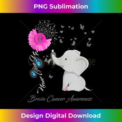 elephant brain cancer awareness - brain cancer ribbon gifts tank top - bohemian sublimation digital download - animate your creative concepts