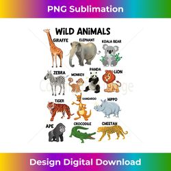 Zoo Animals Jungle Animals Safari Long Sleeve - Eco-Friendly Sublimation PNG Download - Rapidly Innovate Your Artistic Vision
