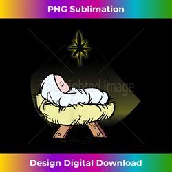 baby jesus in the manger christ is bo - futuristic png sublimation file - channel your creative rebel