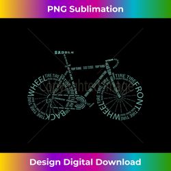 bicycle anatomy blue road bike cycling cyclist - edgy sublimation digital file - challenge creative boundaries