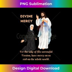 divine mercy jesus and saint faustina tank t - artisanal sublimation png file - chic, bold, and uncompromising