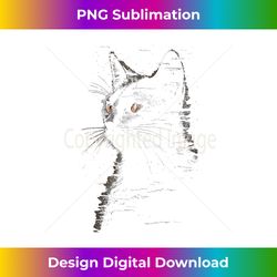 cat apparel women with cat illustration silhouette - eco-friendly sublimation png download - spark your artistic genius