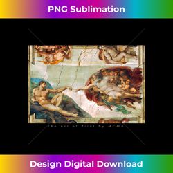 the creation of adam, michelangelo, sistine chapel, print - innovative png sublimation design - chic, bold, and uncompromising