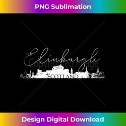 womens edinburgh scotland tourist graphic skyline city v-neck - deluxe png sublimation download - customize with flair