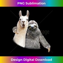sloth and llama best pals funny - eco-friendly sublimation png download - reimagine your sublimation pieces