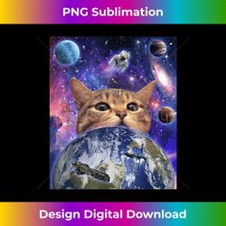 space cat face in galaxy funny cute kitten lovers - crafted sublimation digital download - access the spectrum of sublimation artistry