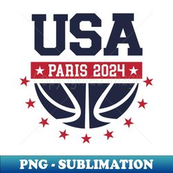 usa hoops paris 2024 basketball - unique sublimation png download