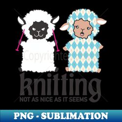 good vs evil nice vs mean knitting needles sheep crafts - unique sublimation png download