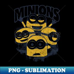 despicable me minions vintage group - png sublimation digital download