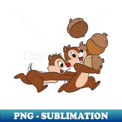 disney chip u2018n dale chipmunks acorn run - retro png sublimation digital download