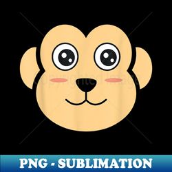 kawaii monkey face easy halloween costume boys girls - instant png sublimation download