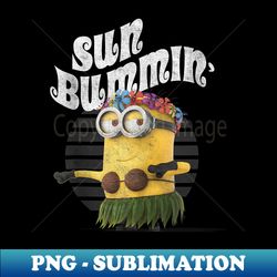 despicable me minions luau summer bummin' portrait - signature sublimation png file